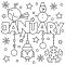 January Coloring Pages for Kids