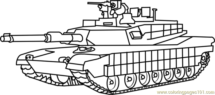 Tank coloring page