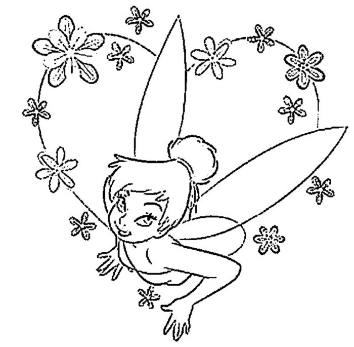 Tinkerbell without wings coloring page