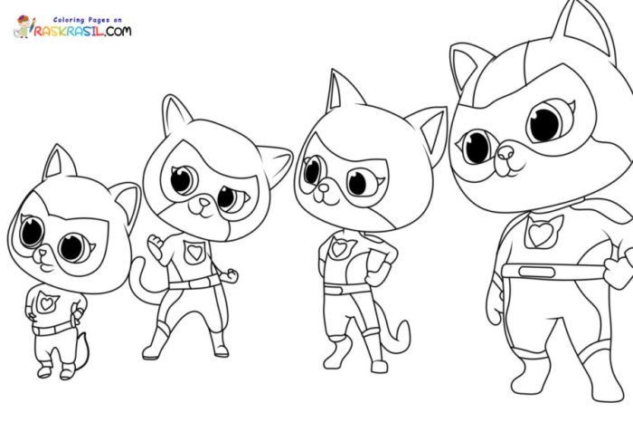 Super kitty coloring pages