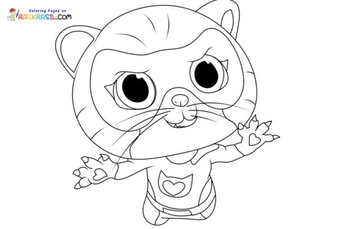 Super kitty coloring pages