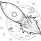 Rocketship Coloring Page A Creative Journey