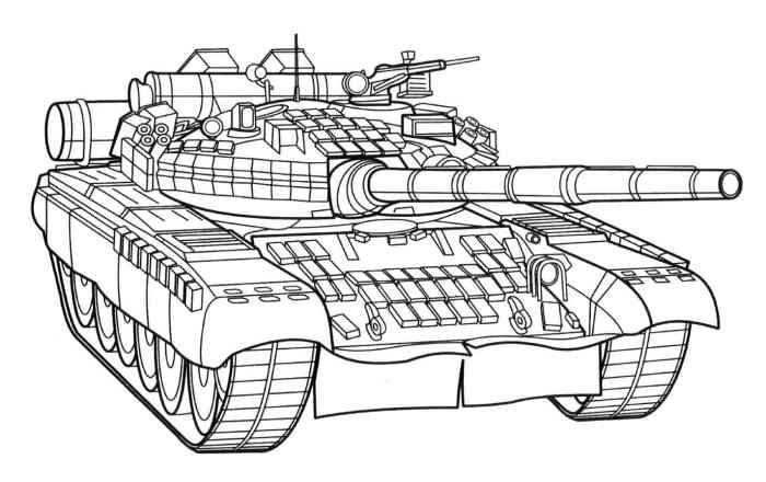 Tank coloring page