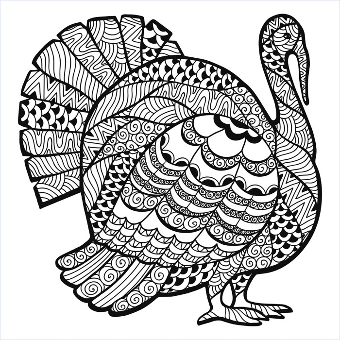 Thanksgiving coloring pages easy