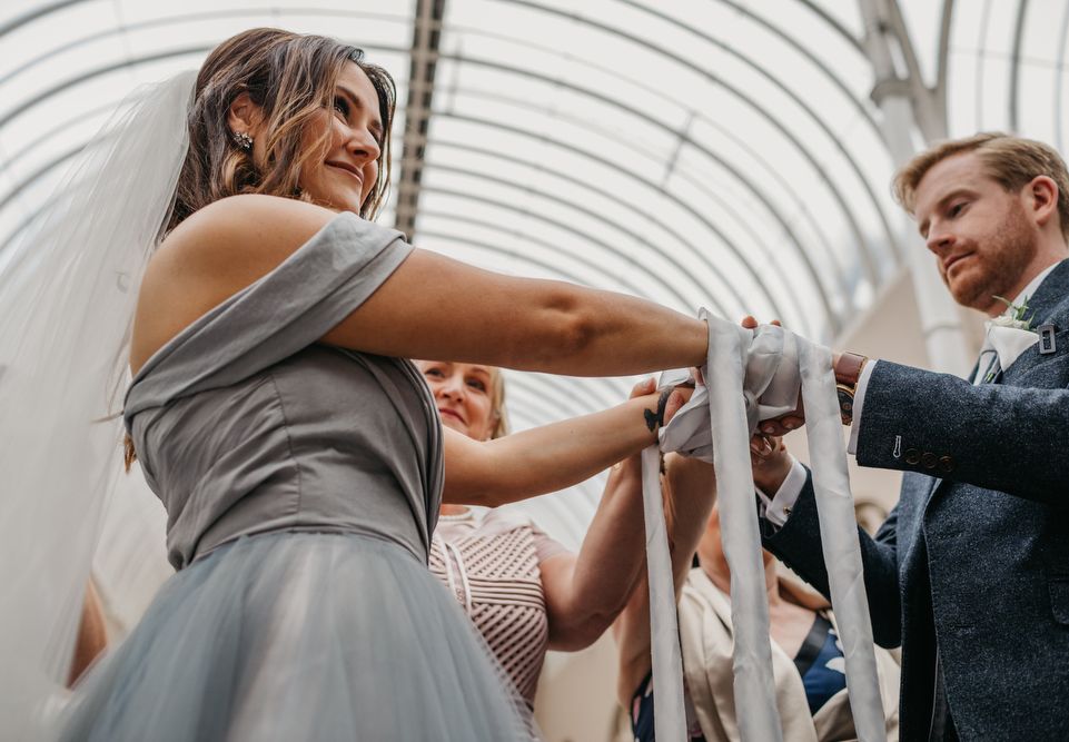 Wedding gowns blue