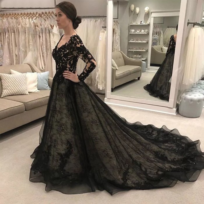 Used black wedding dress