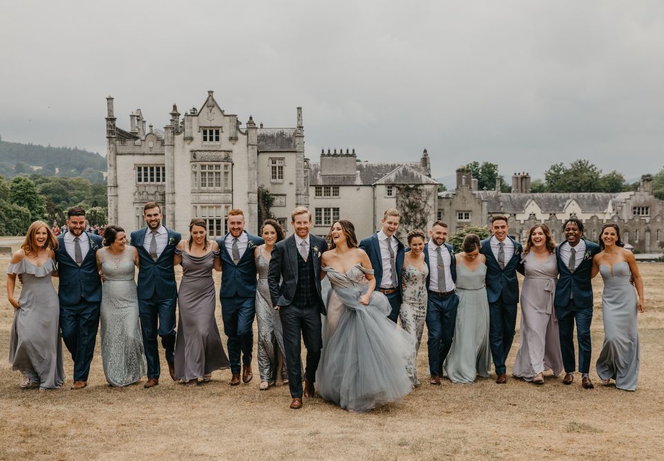 Traditional blue irish wedding dresses