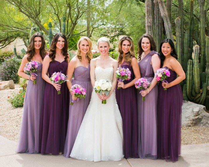 Purple wedding bridesmaid dresses