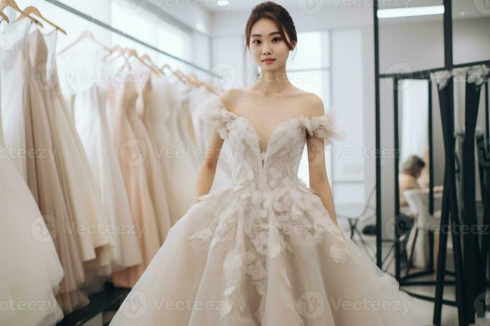 Wedding dress try bride impressed very not can