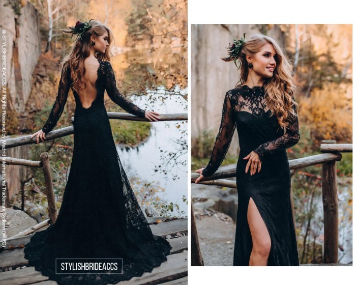 Used black wedding dress