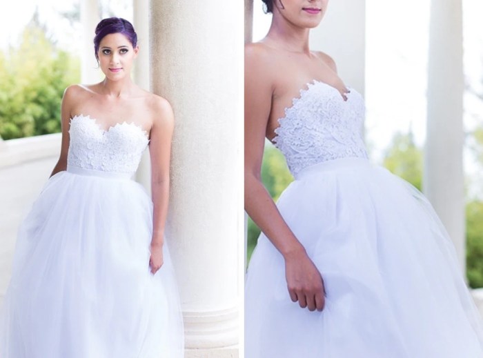 Two piece corset wedding dress